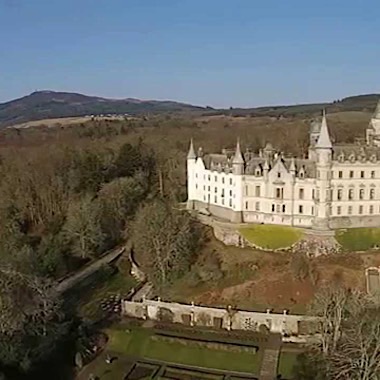 Dunrobin Castle - aerial view